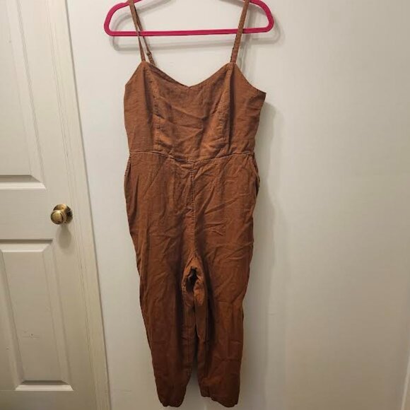 Women's Brown Jumpsuit - Picture 2 of 3